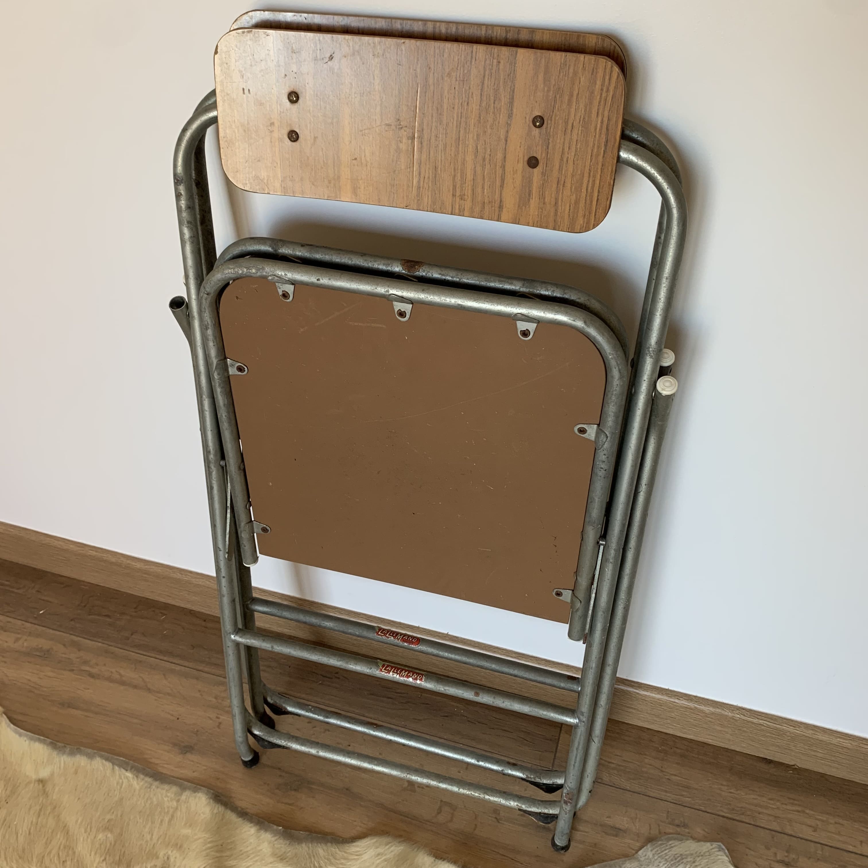 Pair of LALLEMAND folding chairs