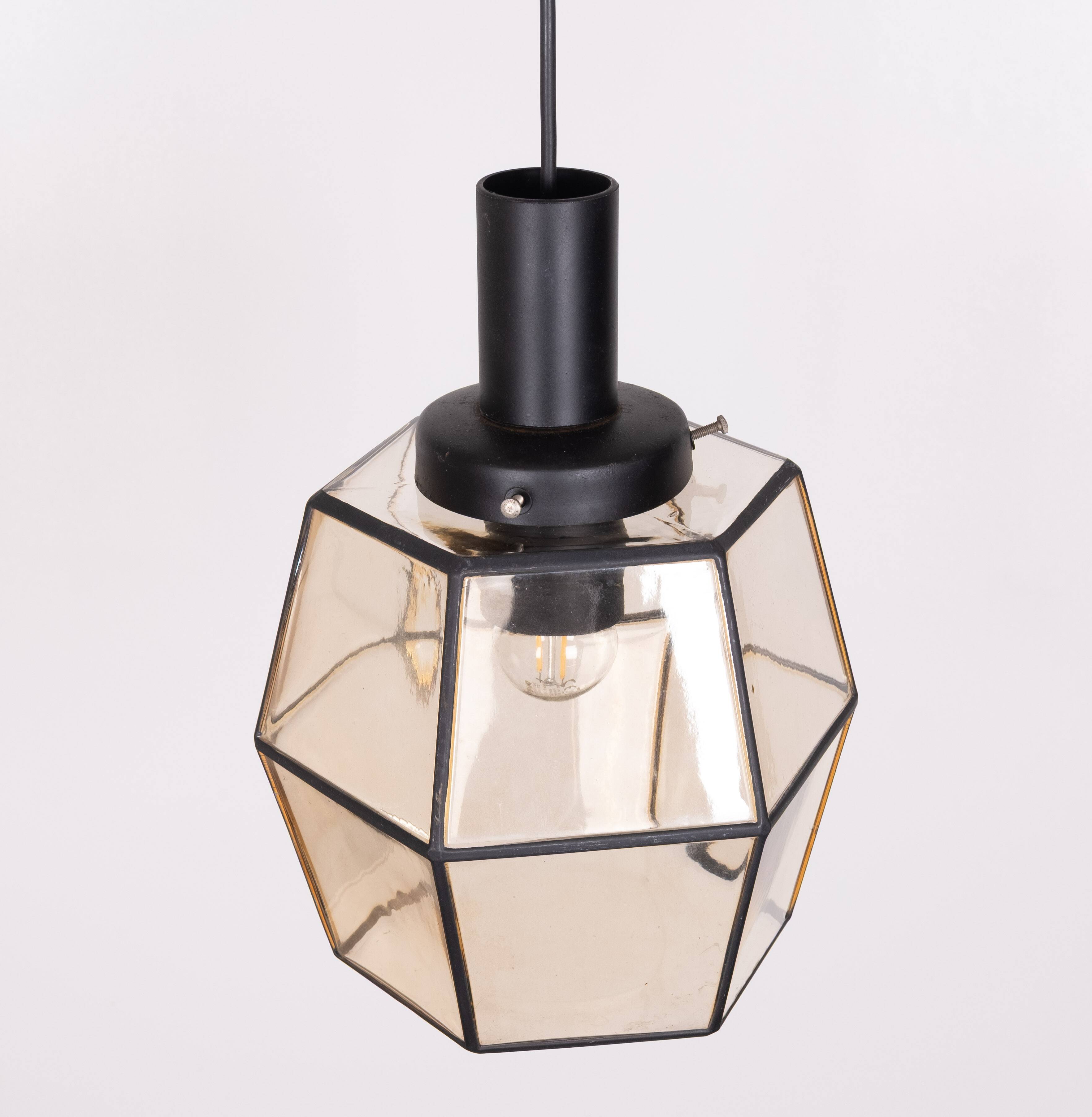 Glashütte Limburg pendant lamp Germany 1960s