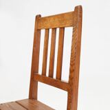 Wooden geometric chair , France ca. 1940