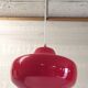 Vintage red glass pendant light from the 70s
