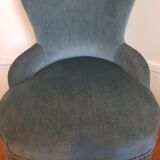 Velvet toad armchair