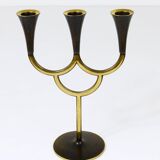 Brass chandelier by Richard Rohac, mid-century candle holder, Vienna, Austria, 1950s.
