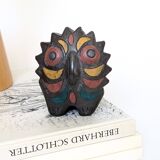 Mexican Pottery Owl from the 70s | Barro Negro Oaxaca | Midcentury