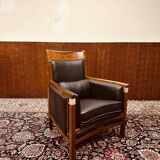 Classic Art Deco Armchair Black High