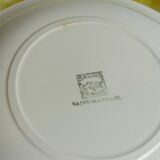 Set of two yellow and white Salins gingham plates