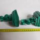 Pair of dog-shaped dog-shaped art deco dogs in green dabbling