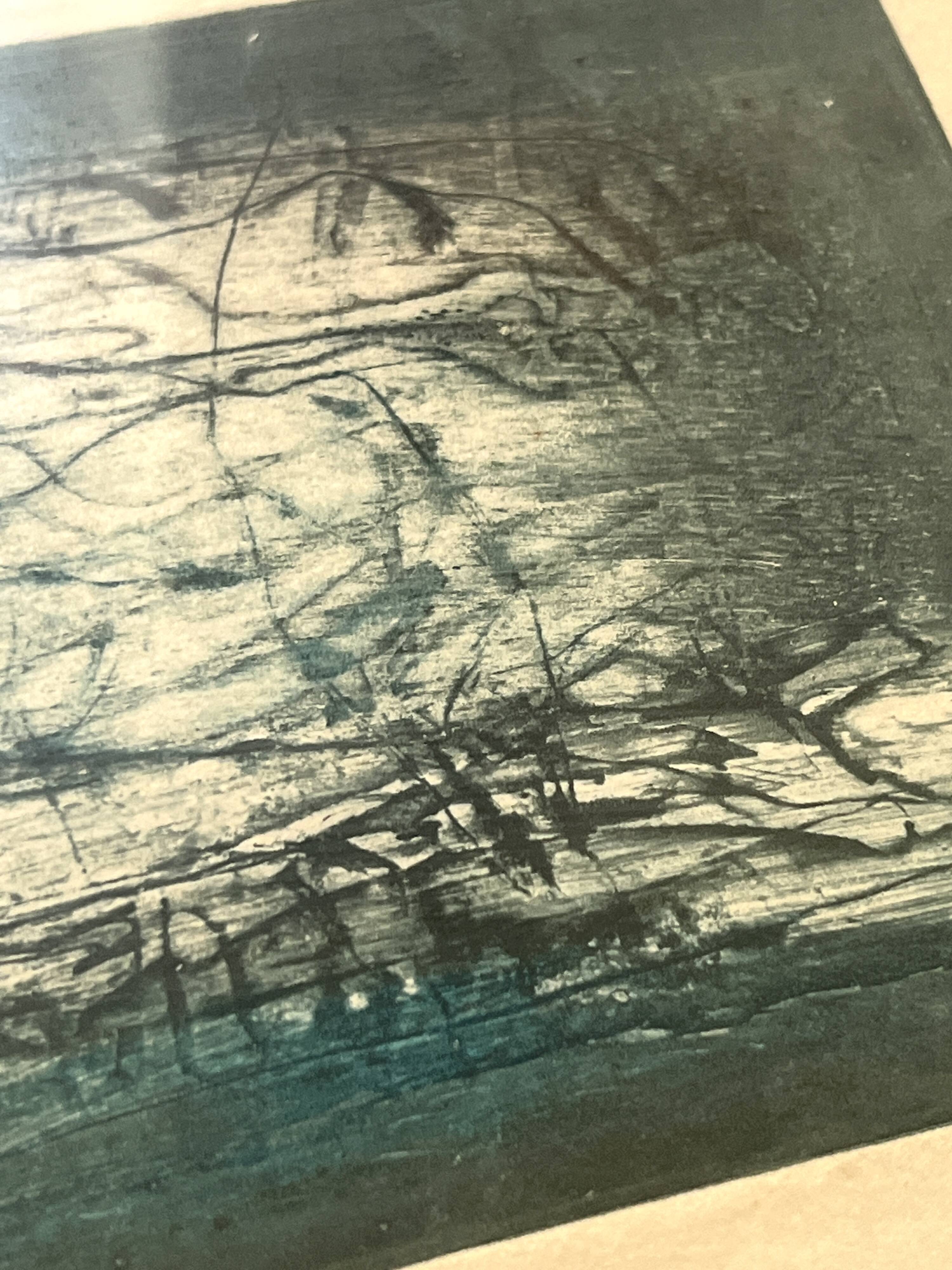 Oil painting & mixed techniques on framed canvas & signed by the artist.