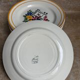 17 assiettes fleuries HBCM, milieu XXème