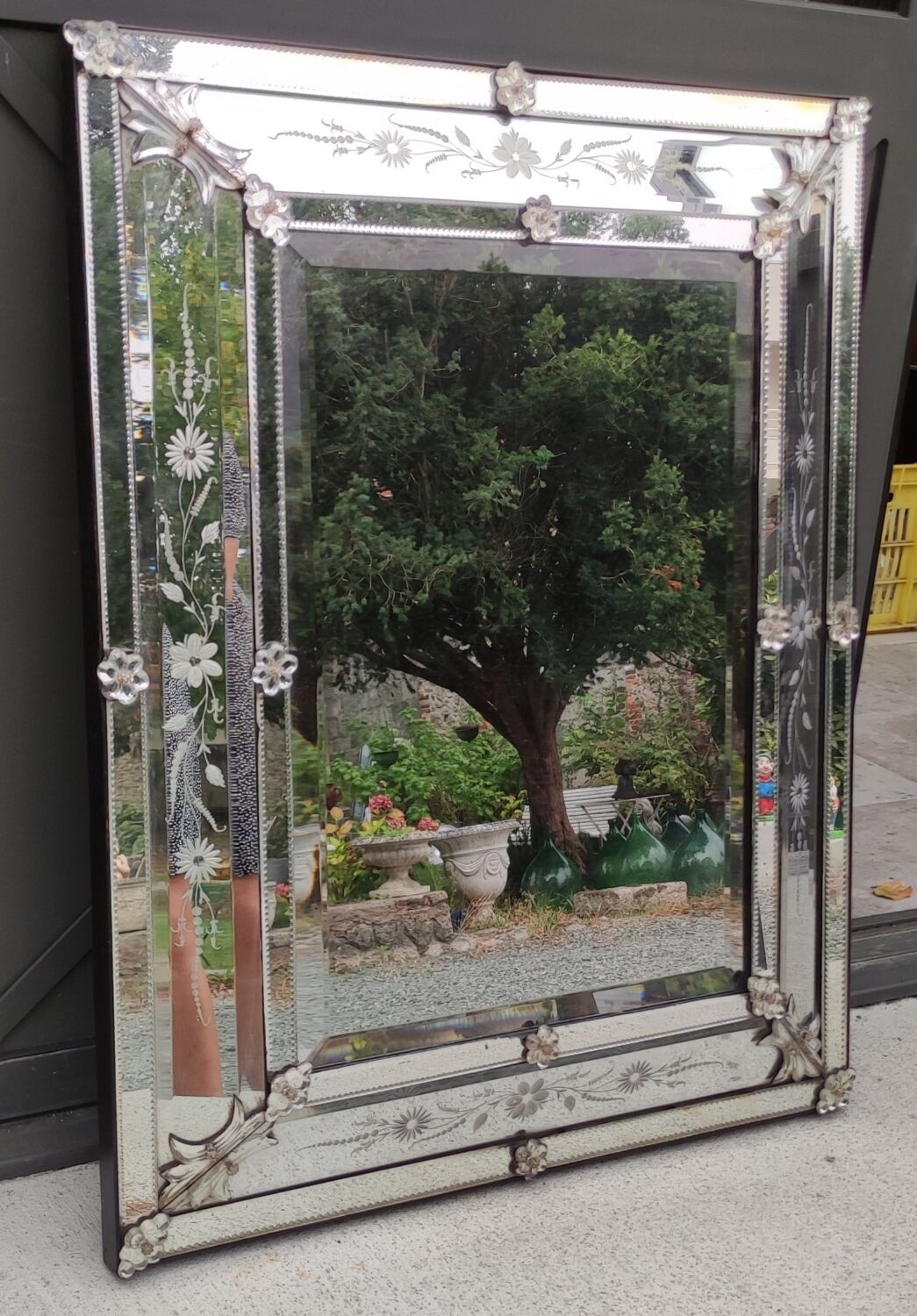 Old Venetian mirror closed