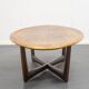 Table basse vintage, noyer, restaurée