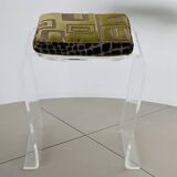 Stool made of transparent plexiglass, France, 1970s