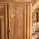 Art Deco sideboard in walnut • Black marble • Sculpted decorations