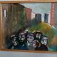 Oil on Canvas Abstract Painting Eros Bortolotti "The Leonka Returns to May"