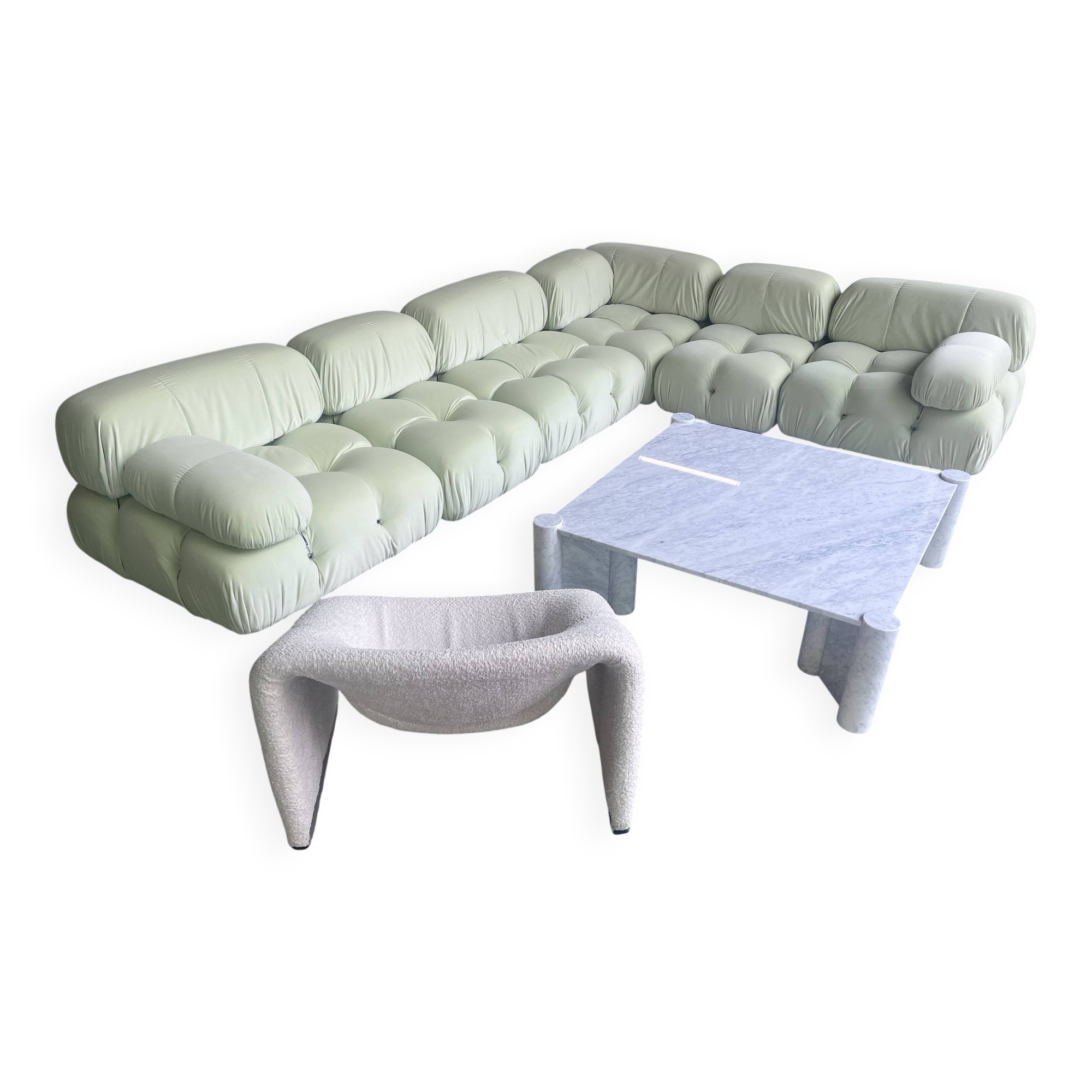 Cameleonda sofa by Mario Bellini for B&B Italia – living room set