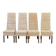 4 dining chairs in natural woven rattan Rotin-Design France