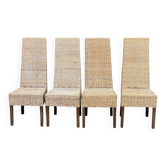 4 chaises de salle à manger en rotin tressé naturel Rotin-Design France