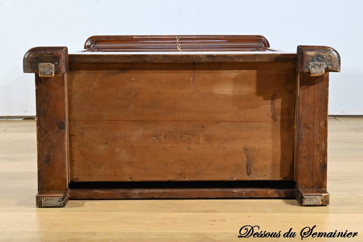 Semainier en ronce d’acajou, époque Restauration – 1ère partie du XIXème s.