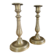 Paire de bougeoirs flambeaux style Empire, 19e siècle