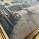 Sunny terrace table on market day signed (Ch. Blondel?)