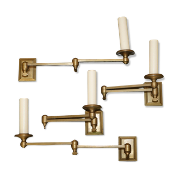 2 pairs of Georgian wall sconces in bronzed brass