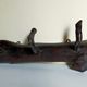 Art-Popular brutalist wall coat holder in solid wood
