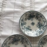 Set of 4 plates of the faience factory of gien