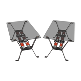Lot de deux tables basses en fer forgé