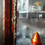 Display case with curved front, Louis XV period, mid-20th century, signed Martin