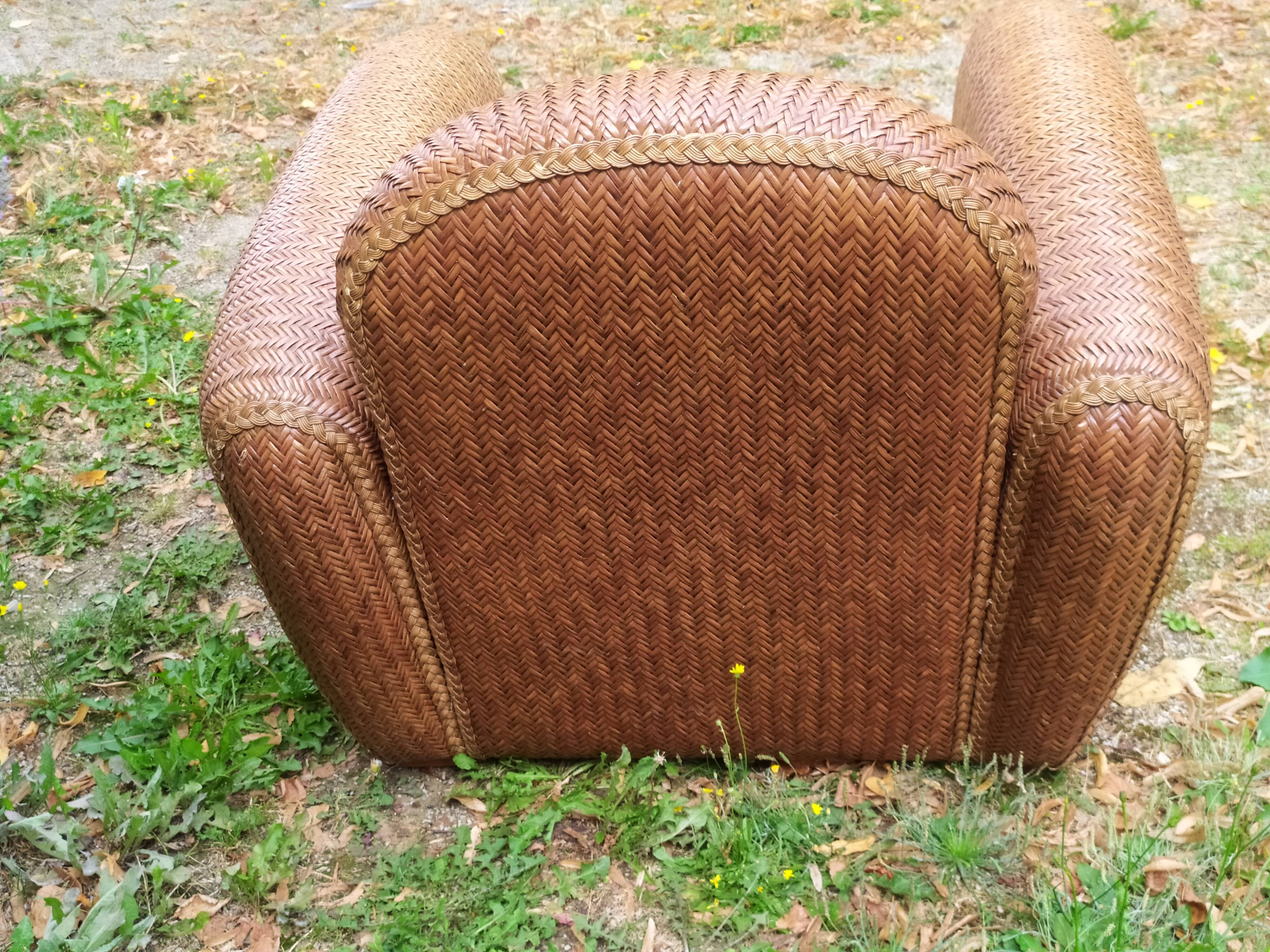 Rattan armchair