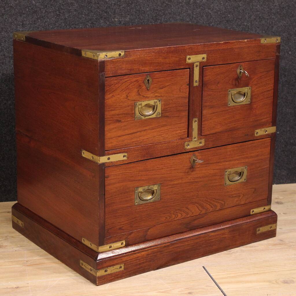Paire de tables de chevet de style naval anglais du 20e siècle