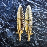 Pair of "leaf" sconces by Ferro Arte, Spain, 1960