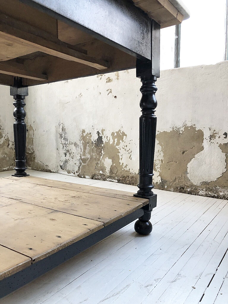 Butcher's table work central island marble