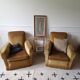 Pair of velvet armchairs