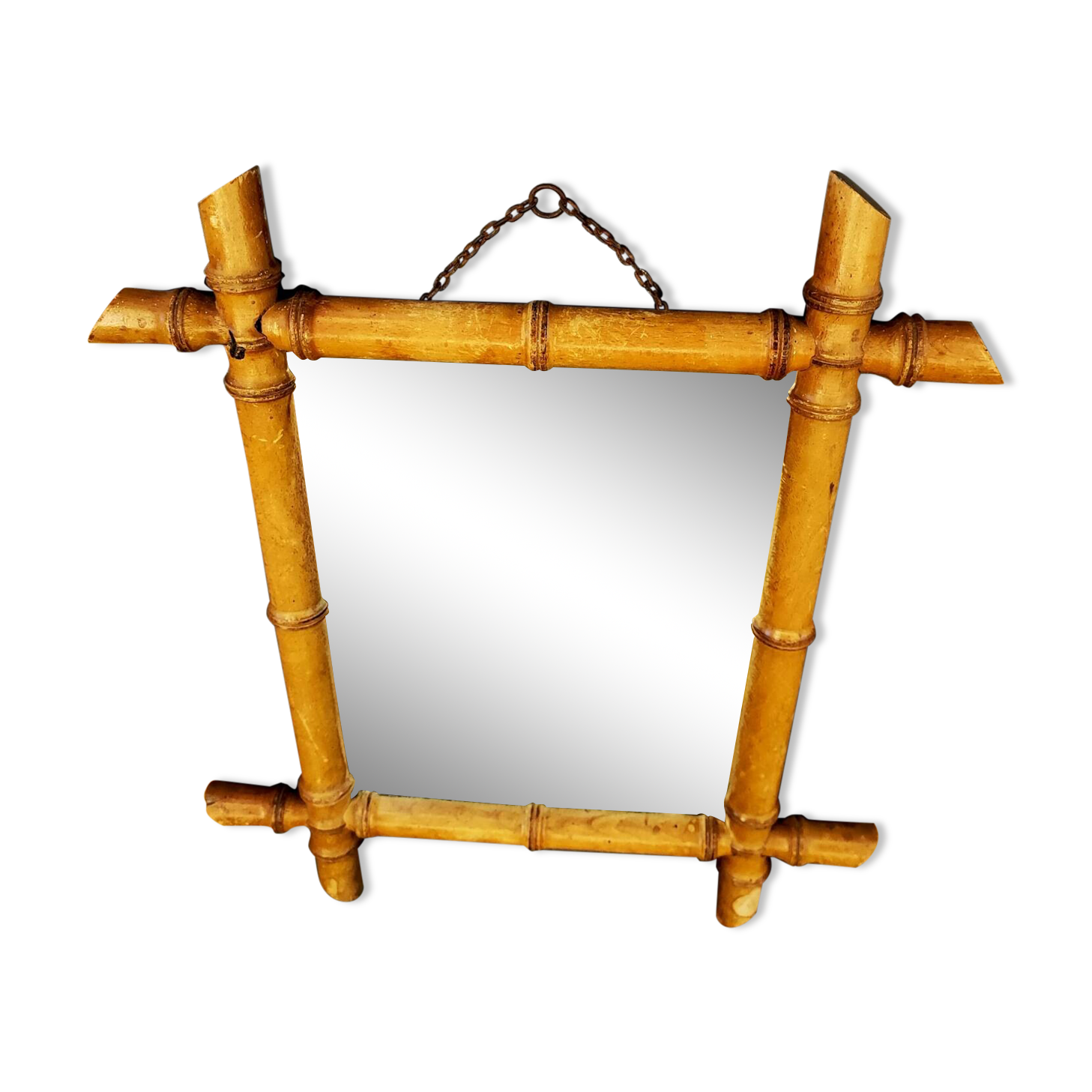 Miroir bambou vintage