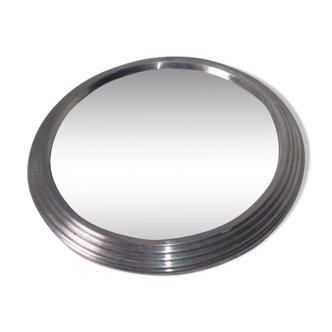 Plateau miroir rond vintage