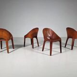Set of four "Lira e Liuto" chairs by Mario Bellini for Cassina, Italy, 1980s.