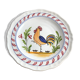 Old decorative plate Quimper France style ceramic vintage rooster design