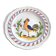 Old decorative plate Quimper France style ceramic vintage rooster design
