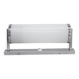 1930s Bauhaus tubular wall light, chrome & glass, Czechoslovakia