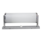 1930s Bauhaus tubular wall light, chrome & glass, Czechoslovakia