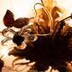 Wonderful gilded florentine flush mount light by Banci Firenze 1970s Italy