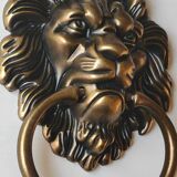 Antique Lion Head Door Knocker/Knocker, with Antique Bronze Patina 16 x 12 cm