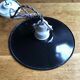 Industrial black enameled sheet metal pendant light