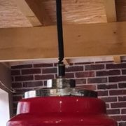 suspension 1960 to 70 red opaline and chrome 64x38 very good condition