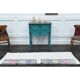 1970s Vintage Turkish Handwoven Wool Cotton White Runner Rug 69x215