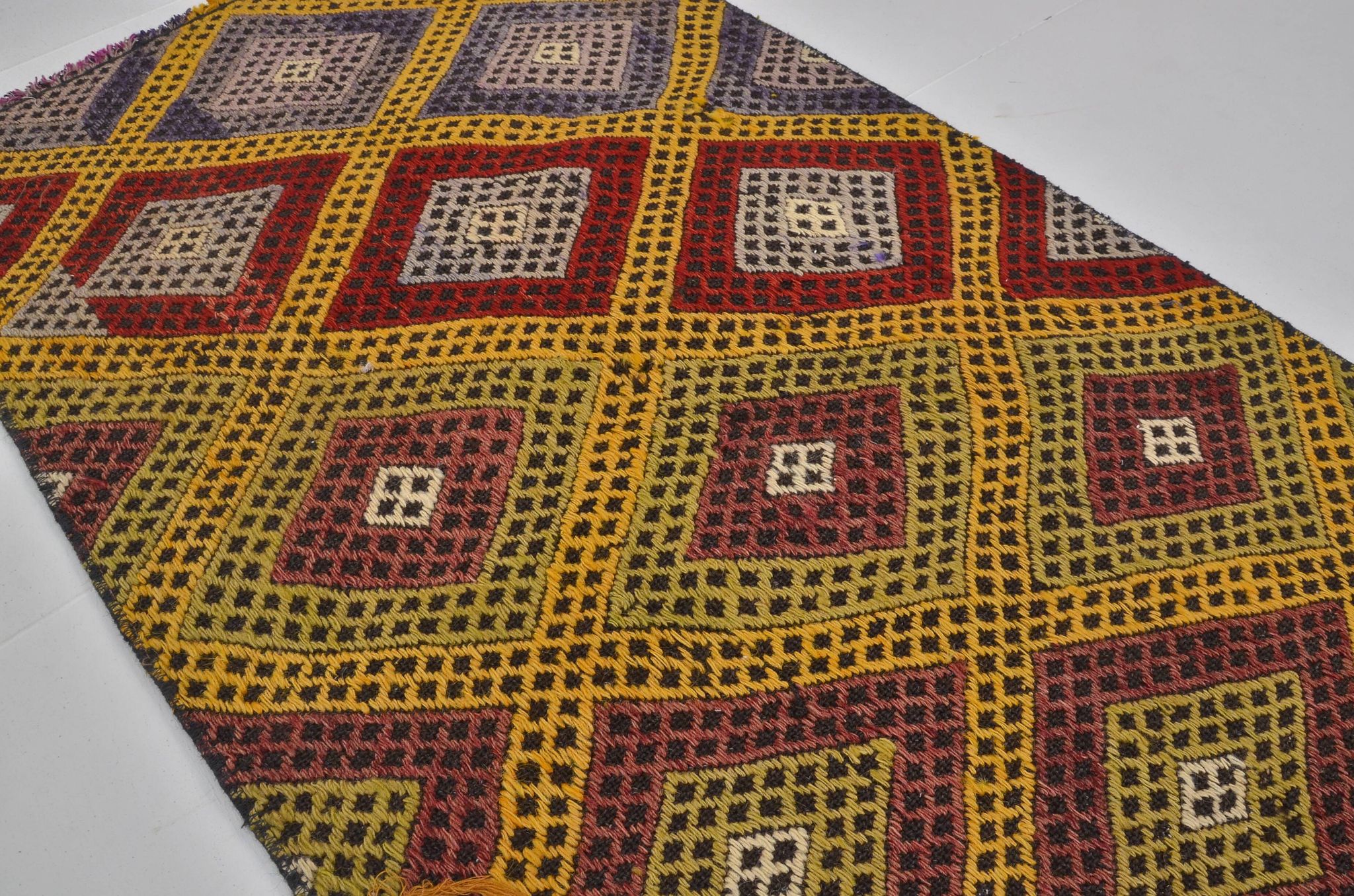Oushak Geometric Vintage Small Rug sku 3850