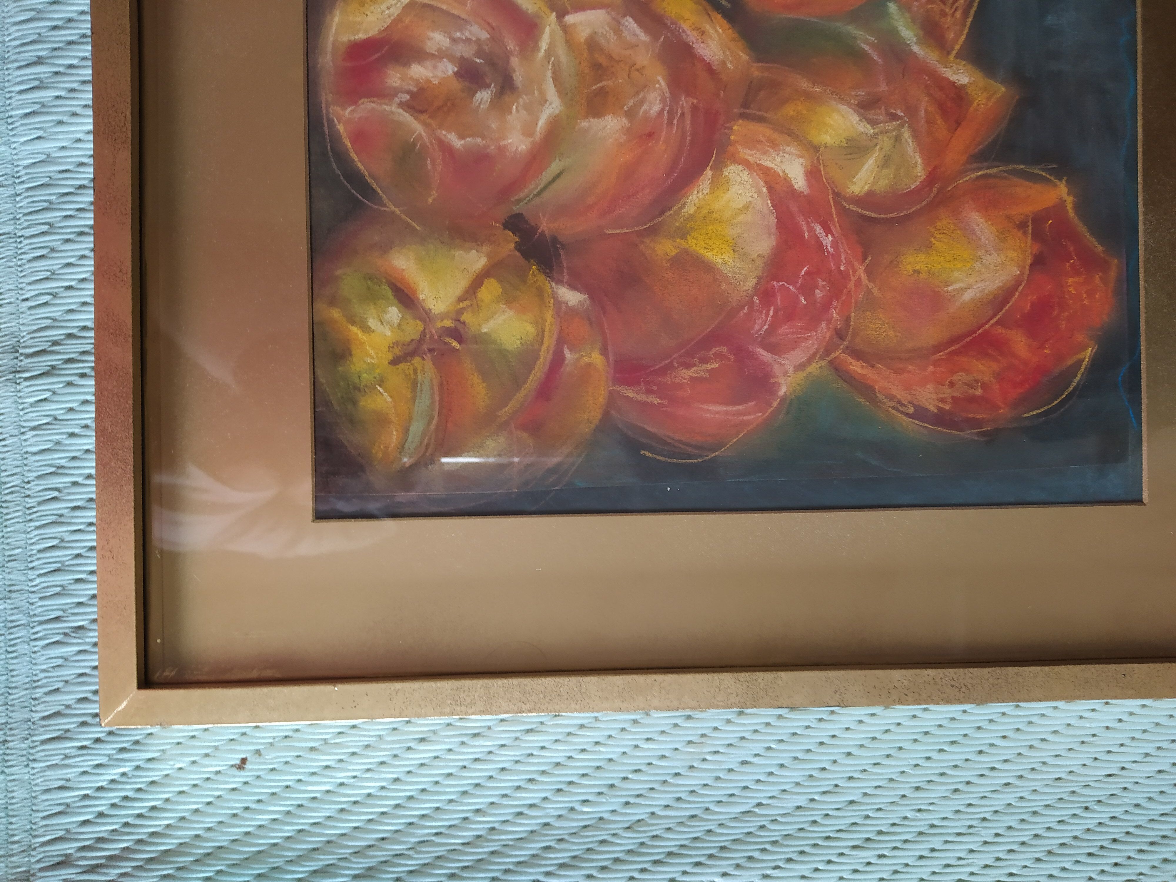 Pastel nature morte aux tulipes