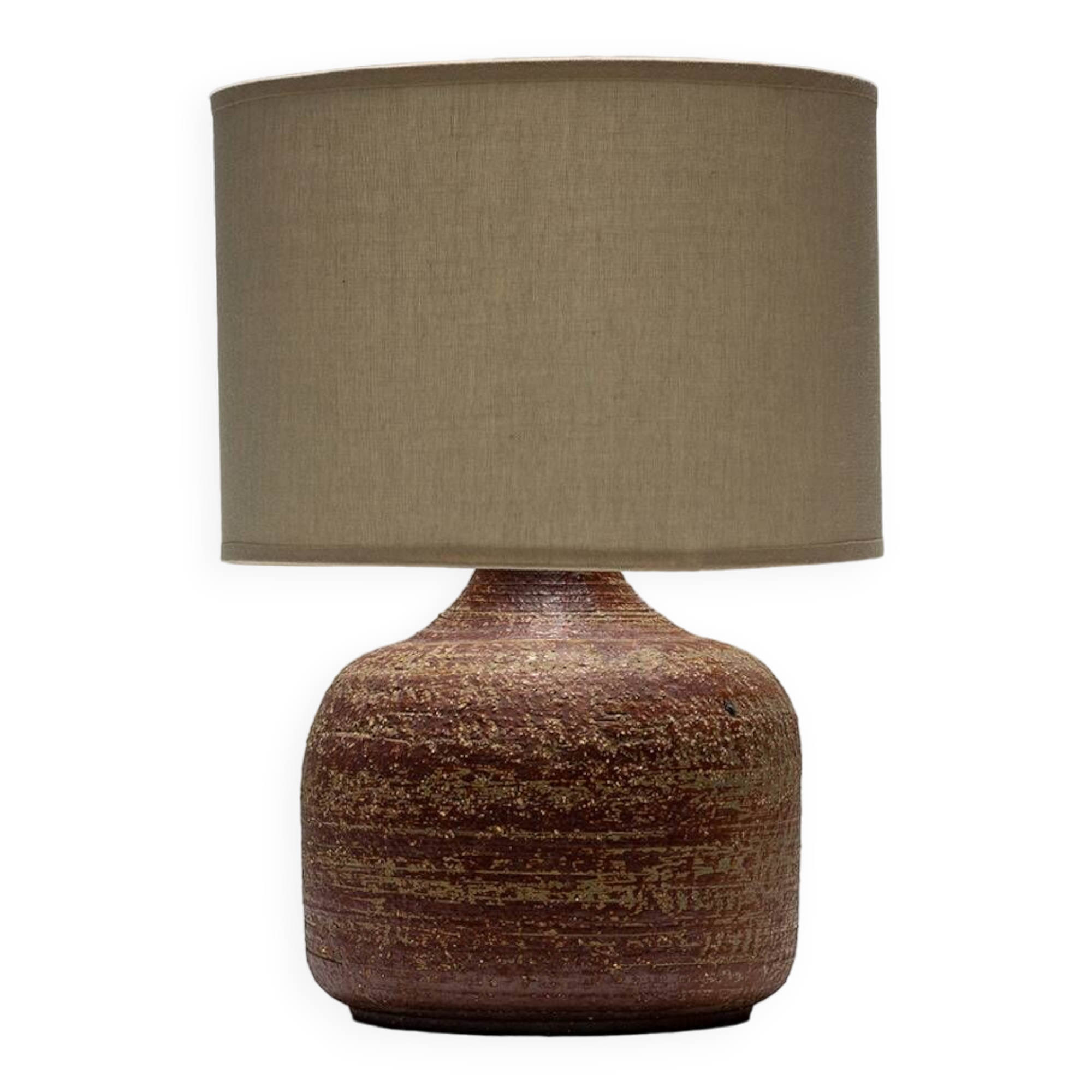 Jacques Pouchain Terracotta table lamp 1960