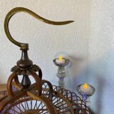 Old bird cage made of bamboo and wood