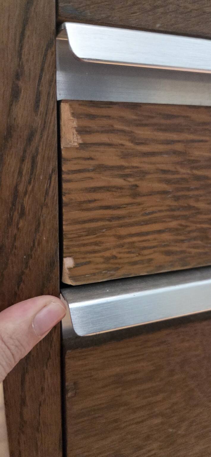 Vintage Swiss desk from the 60s/70s – wood & metal – 120 cm
